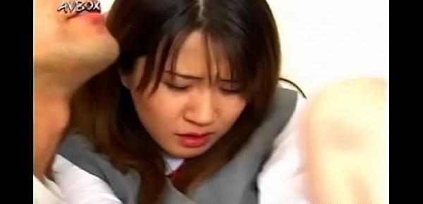  Japanese school girl Ami Matsuda blowjob and facial